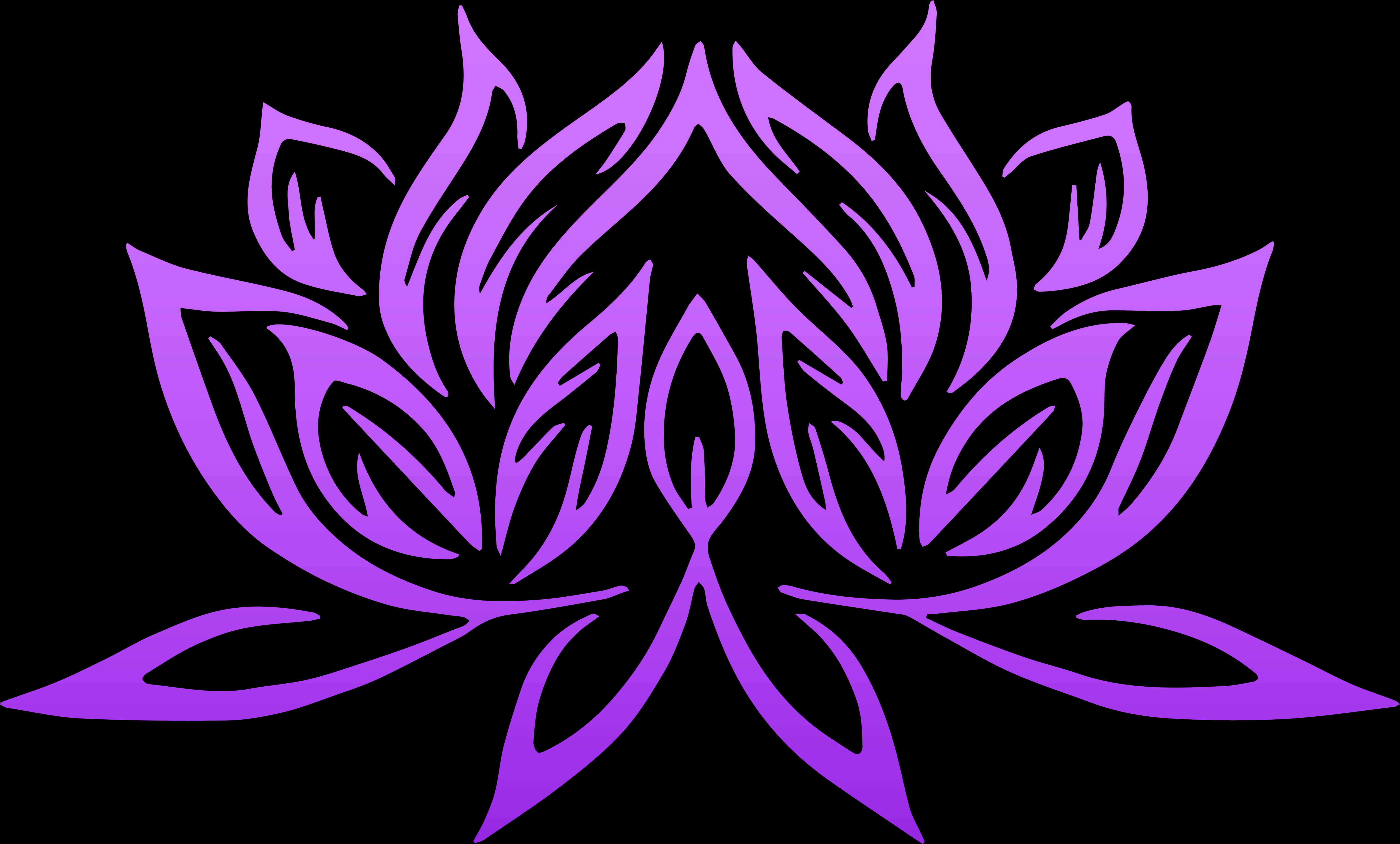 Purple Lotus Graphic Art PNG Image