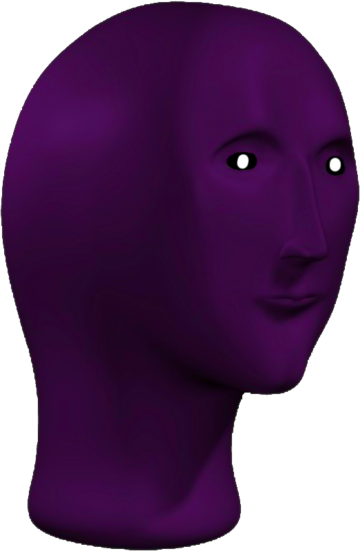 Purple Meme Man3 D Model PNG Image