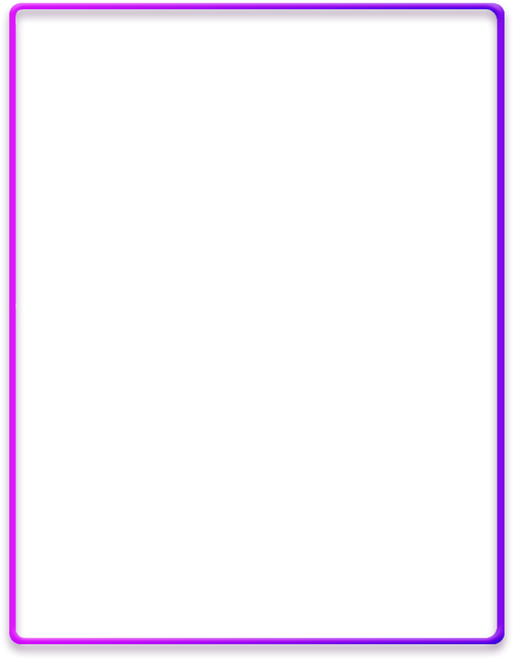 Purple Neon Outline Frame PNG Image