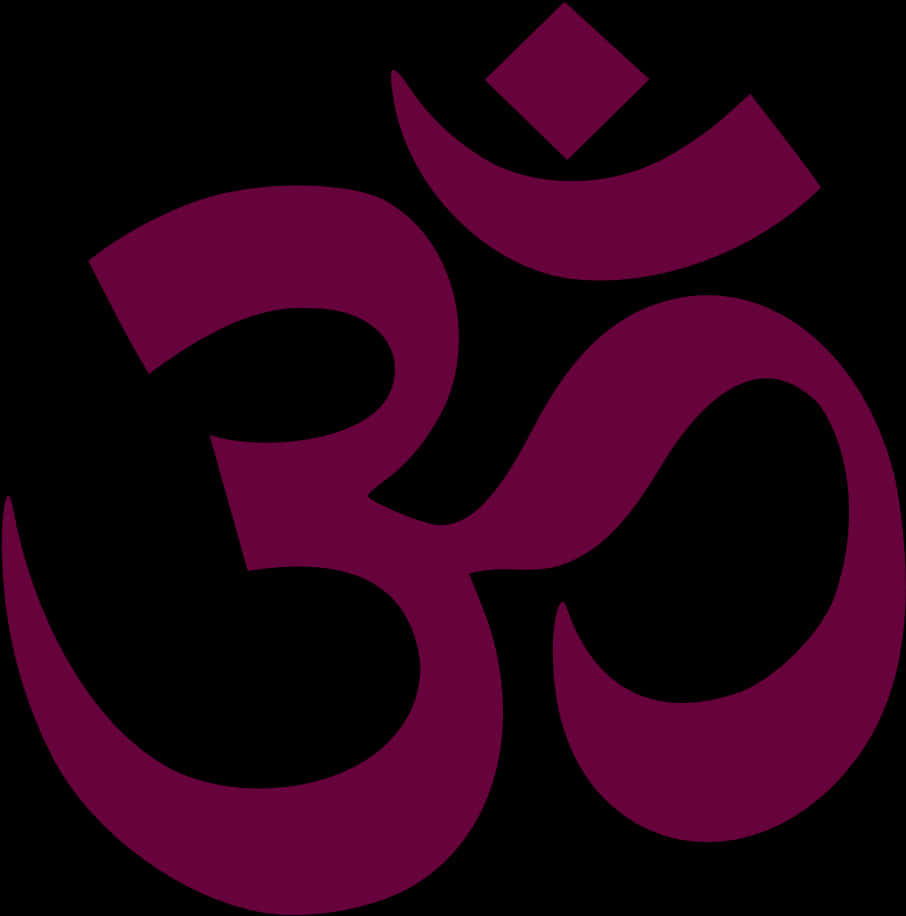 Purple Om Symbol PNG Image