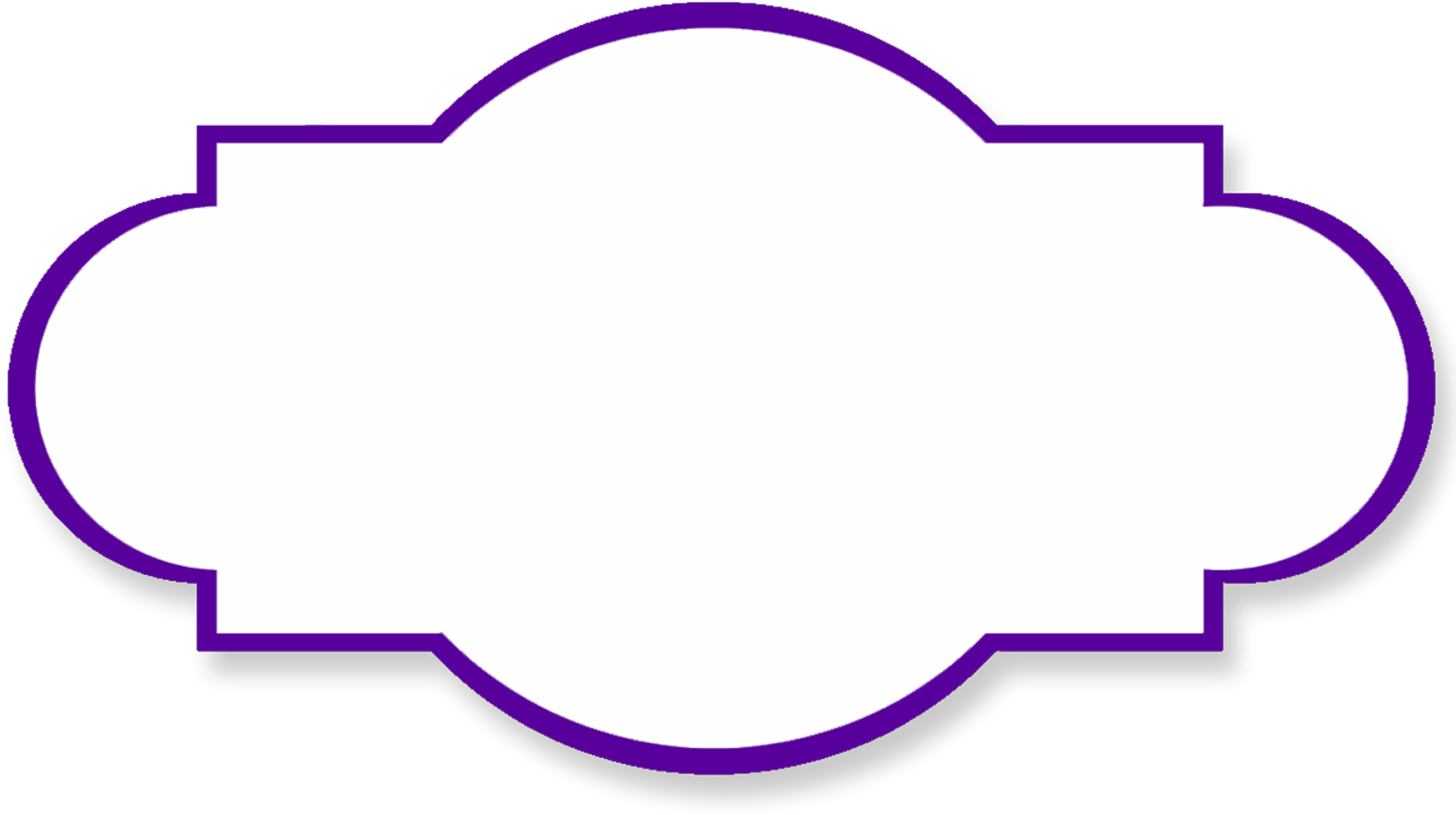 Purple Outlined Blank Label Shape PNG Image