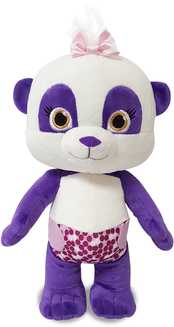 Purple Panda Plush Toy PNG Image