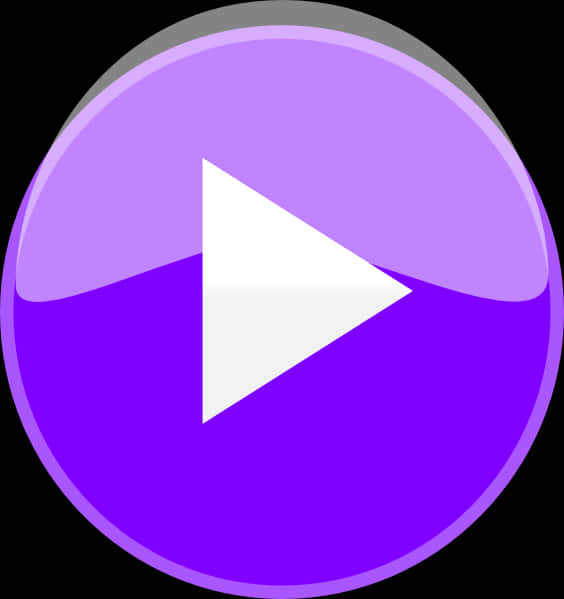 Purple Play Button Icon PNG Image