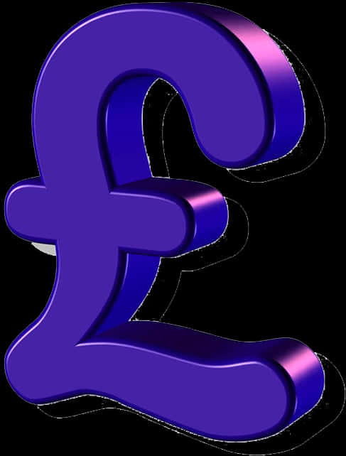 Purple Pound Sign3 D Rendering PNG Image