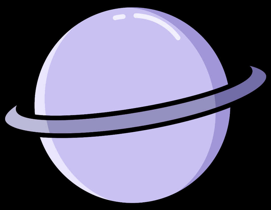 Purple Ringed Planet Illustration PNG Image