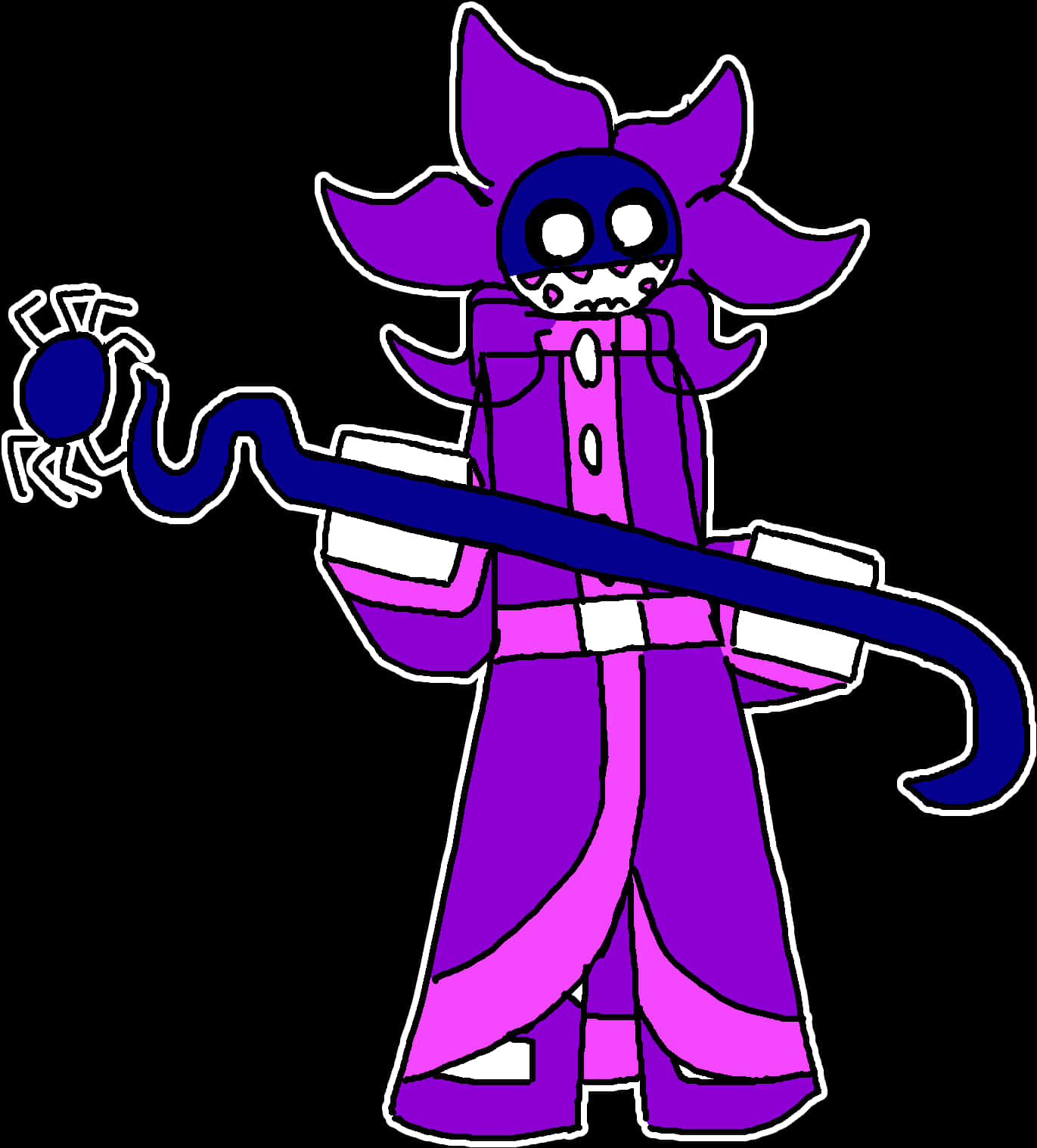 Purple Roblox Mage Character PNG Image