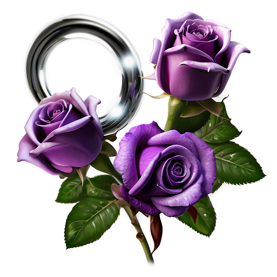 Purple Roses Romance Png Sxh61 PNG Image