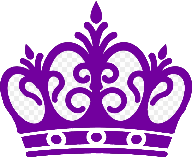 Purple Royal Crown Graphic PNG Image