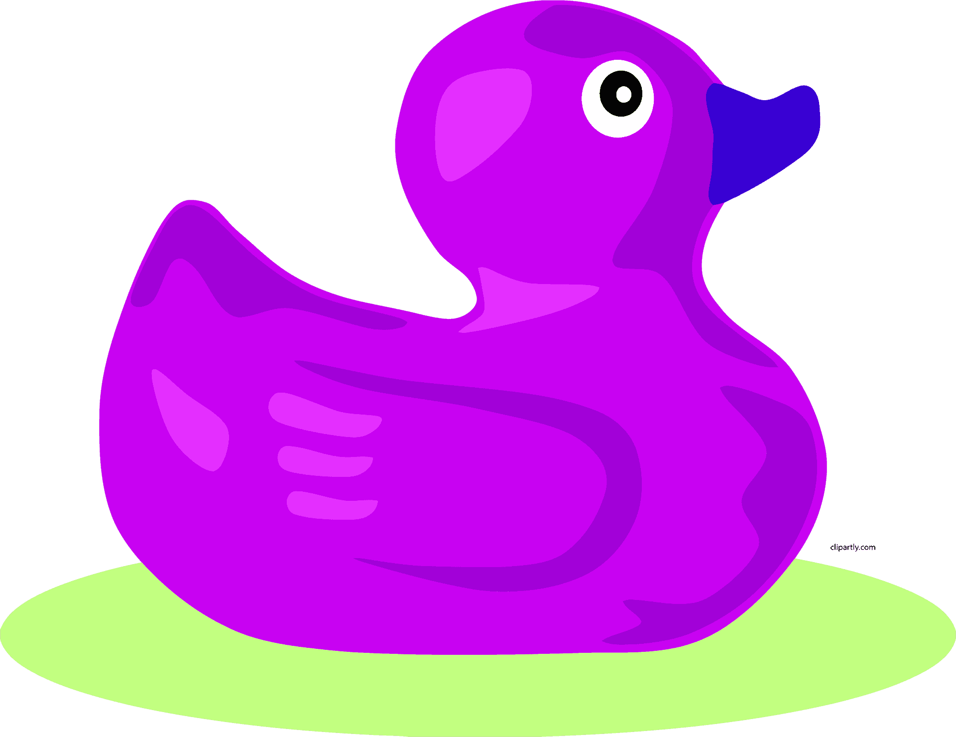 Purple Rubber Duck Illustration PNG Image