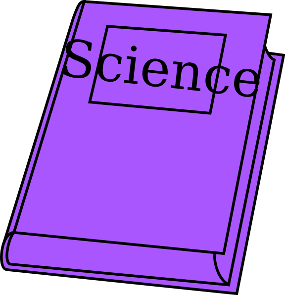 Purple Science Textbook Cover PNG Image