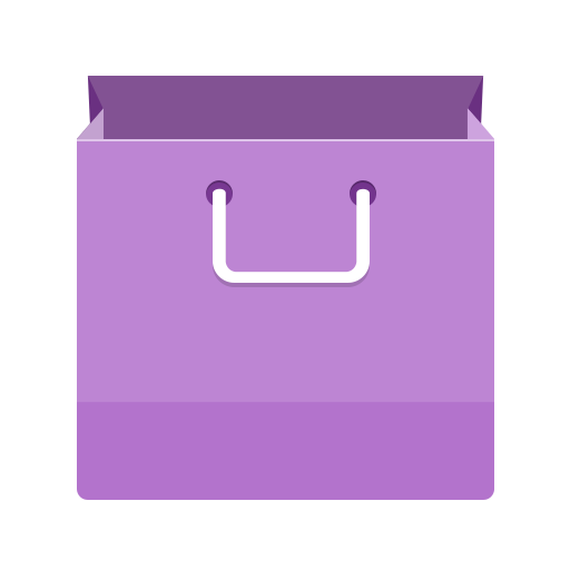 Purple Shopping Bag Icon PNG Image