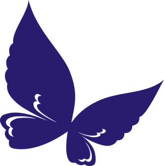 Purple Silhouette Butterfly PNG Image