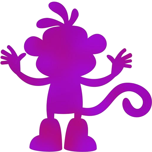 Purple Silhouetteof Bootsthe Monkey PNG Image