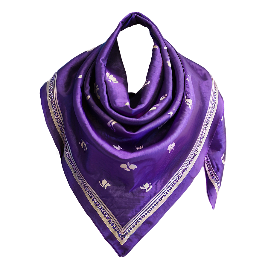 Purple Silk Bandana Png 05242024 PNG Image