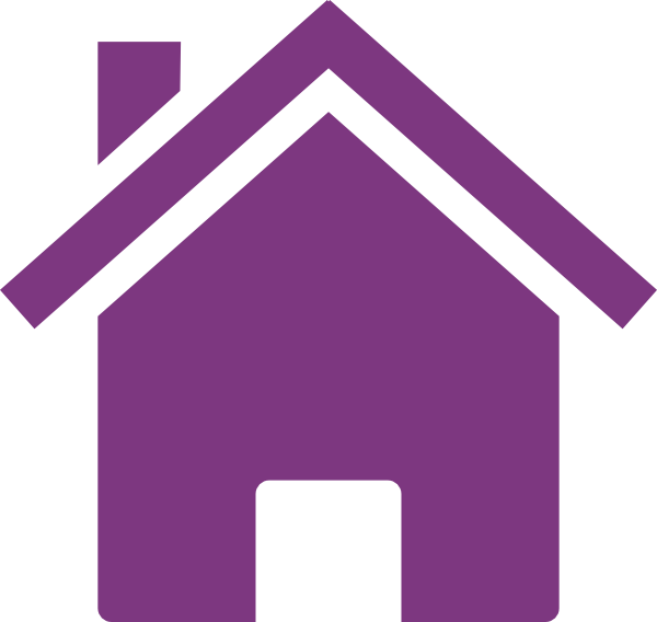 Purple Simple House Clipart PNG Image