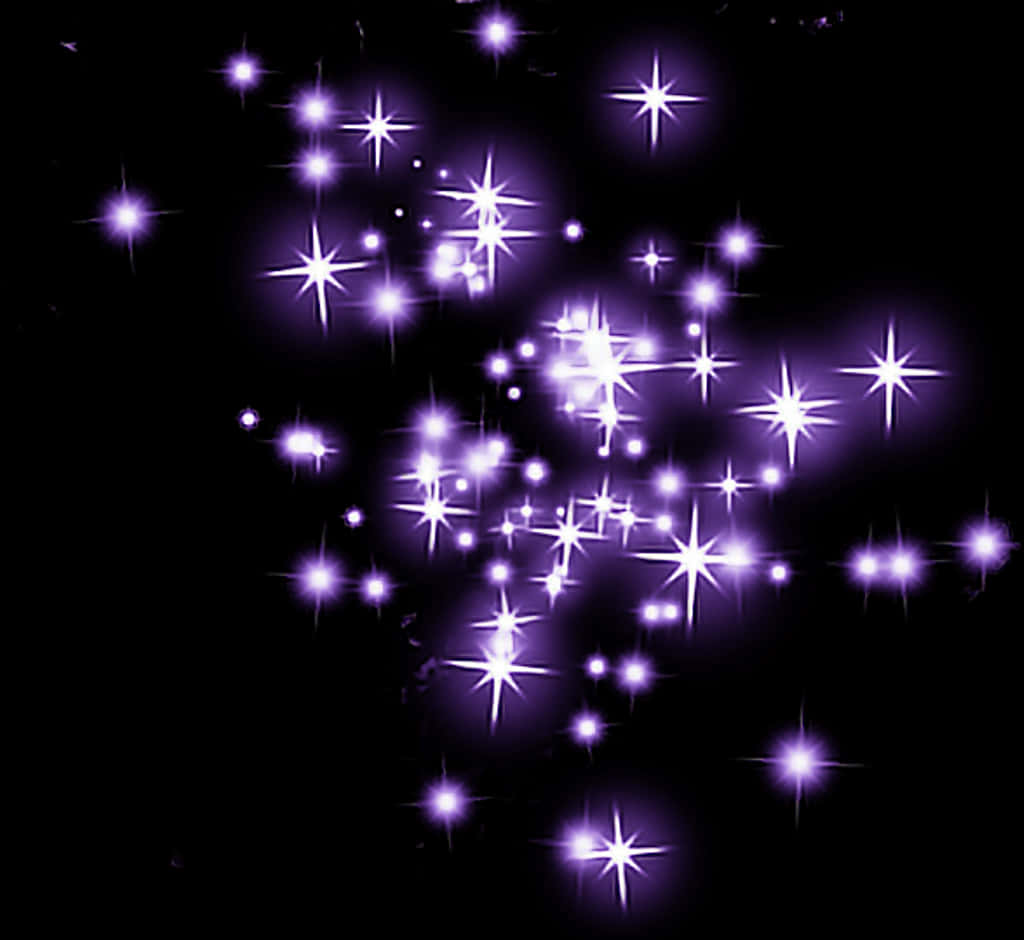 Purple Sparkles Glowing Background PNG Image