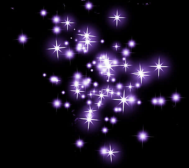 Purple Sparkles Glowing Background PNG Image