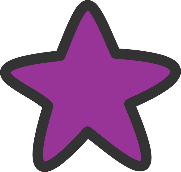 Purple Star Graphic PNG Image