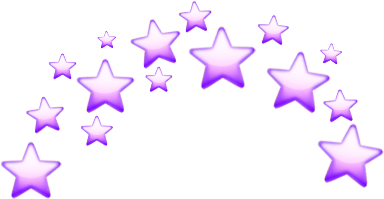 Purple Stars Cluster PNG Image