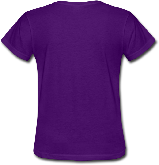 Purple T Shirt Back View PNG Image