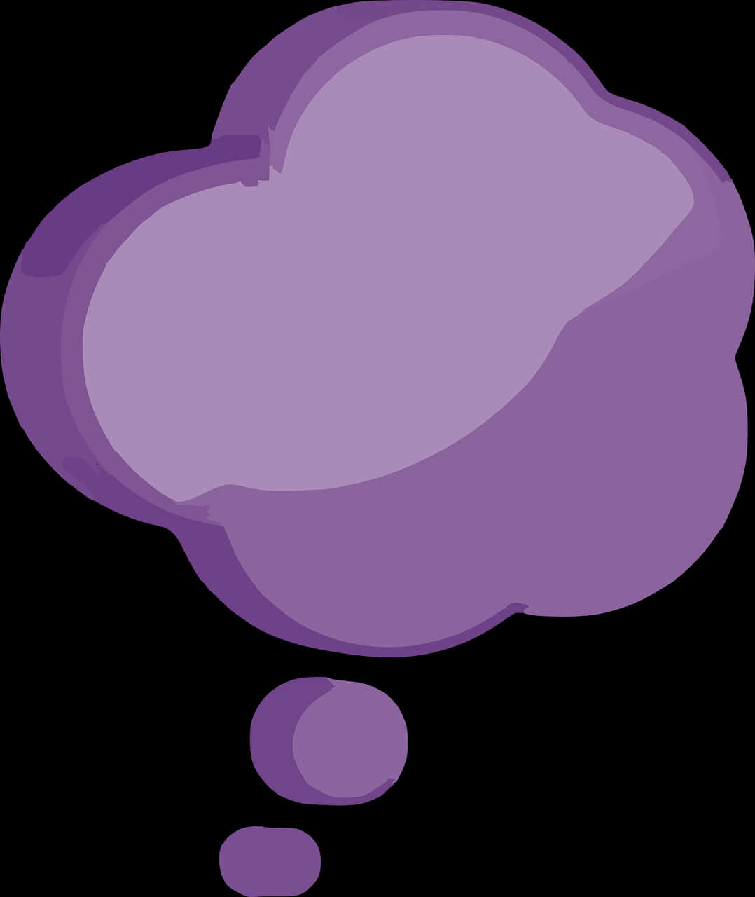 Purple Thought Bubble Graphic PNG Image