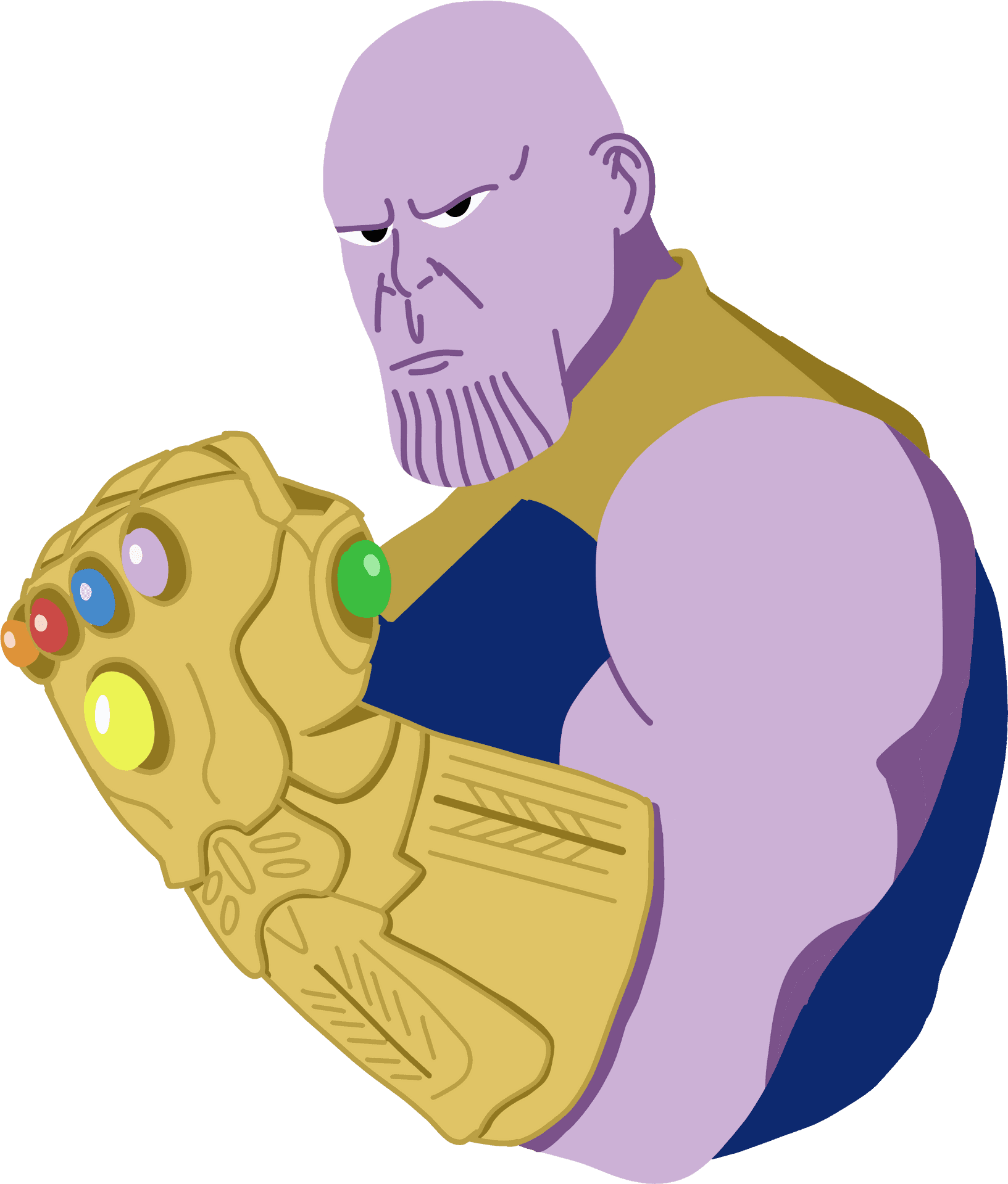 Purple Titan With Gauntlet Illustration PNG Image