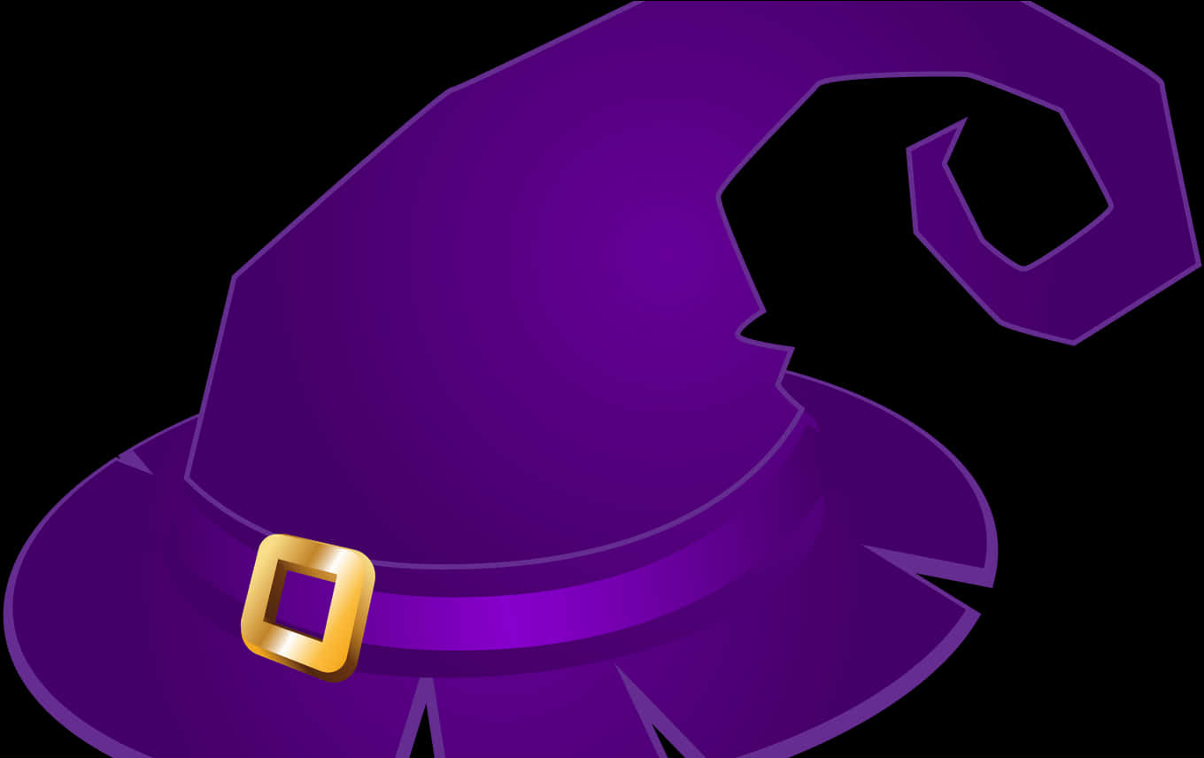 Purple Witch Hat Illustration PNG Image