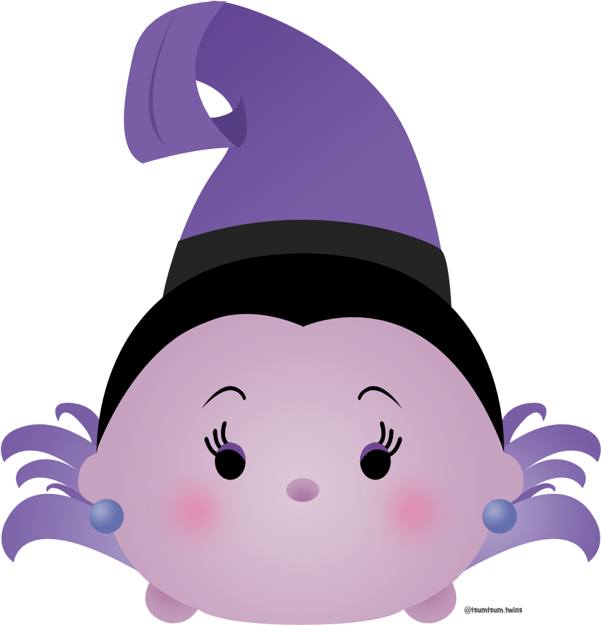 Purple Witch Tsum Tsum Character PNG Image