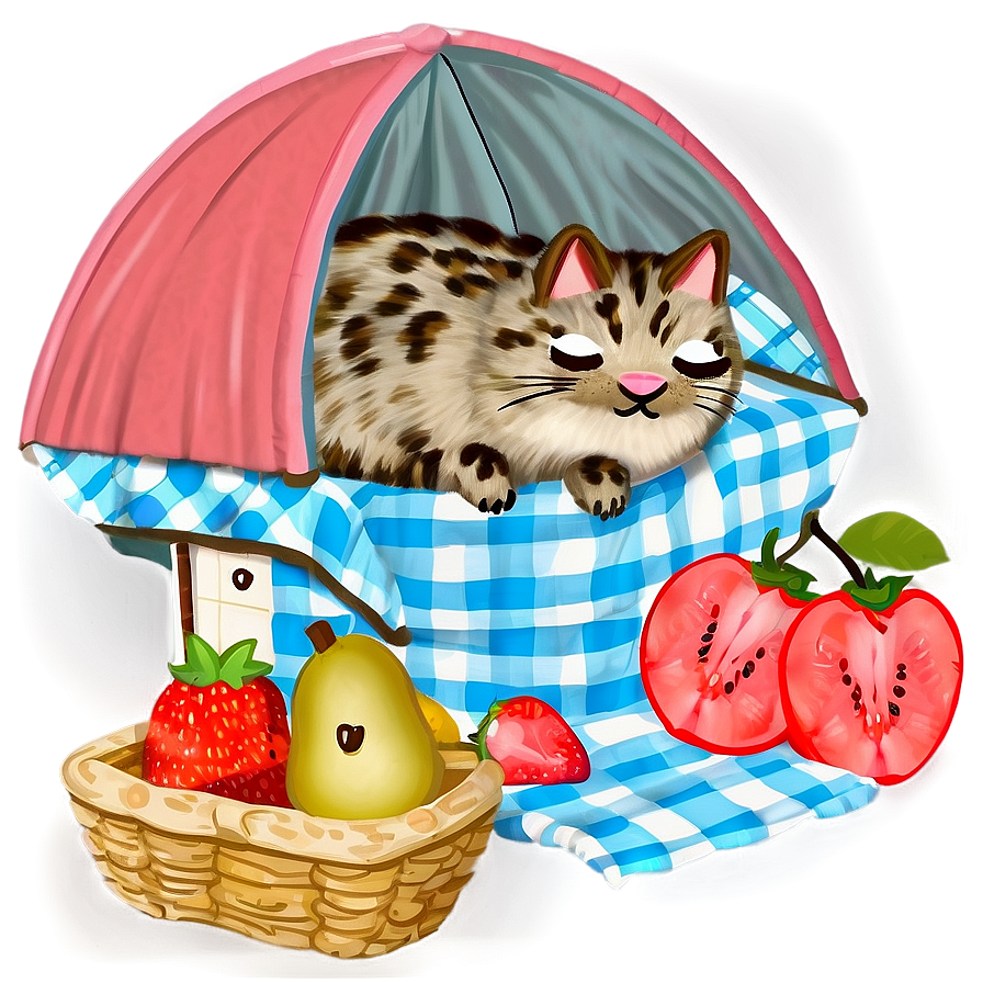 Pusheen And Friends Picnic Png Sgn6 PNG Image