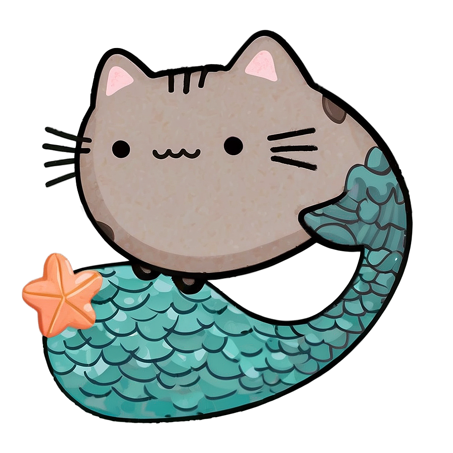 Pusheen Mermaid Adventure Png Emt PNG Image