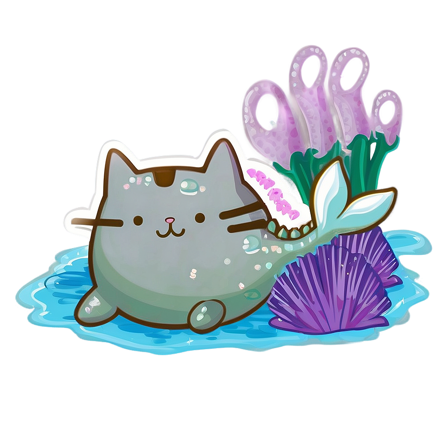 Pusheen Mermaid Adventure Png Ycr78 PNG Image