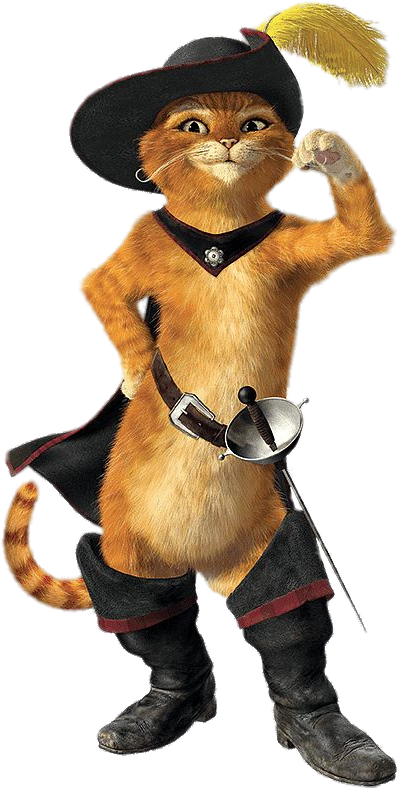 Puss In Boots Character Pose PNG Image