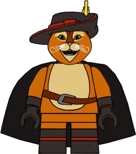 Puss In Boots Lego Figure Illustration PNG Image