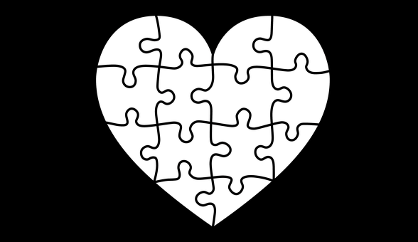 Puzzle Heartin Darkness PNG Image