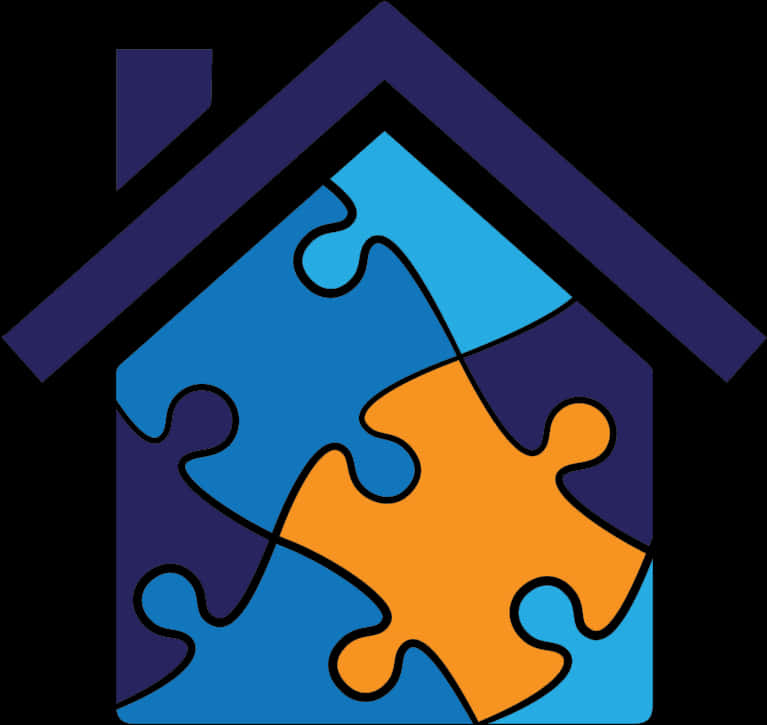 Puzzle Piece Home Icon PNG Image