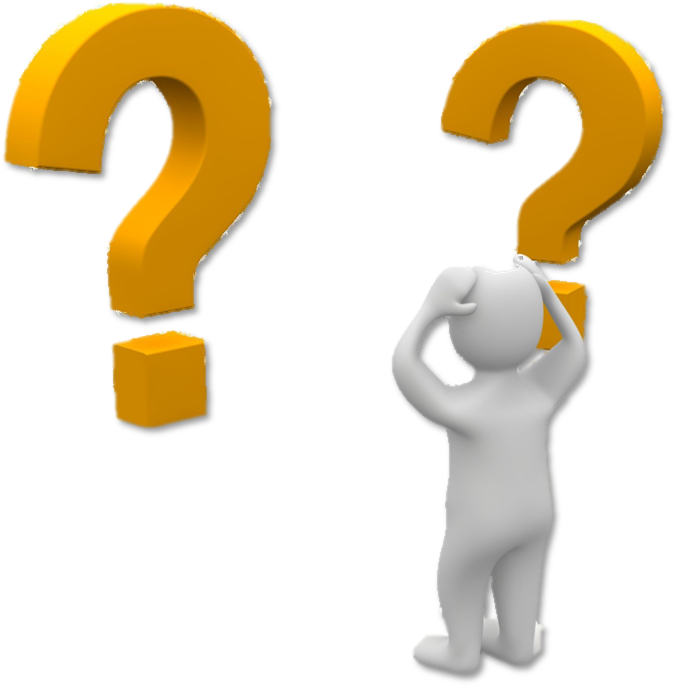 Puzzled Person Question Marks PNG Image