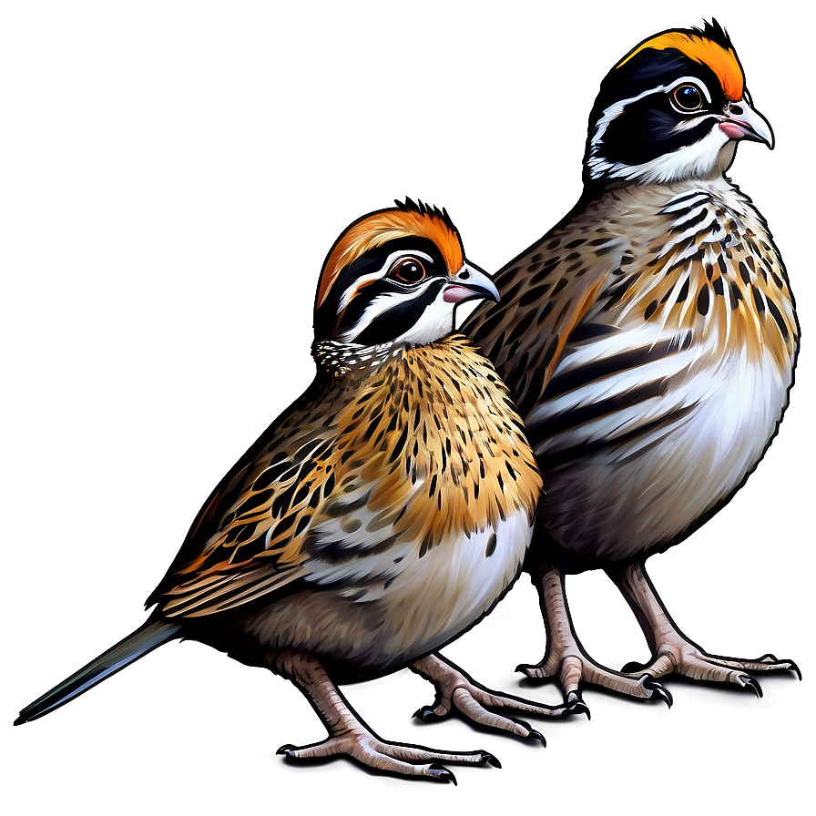 Quail Family Illustration Png Dob31 PNG Image