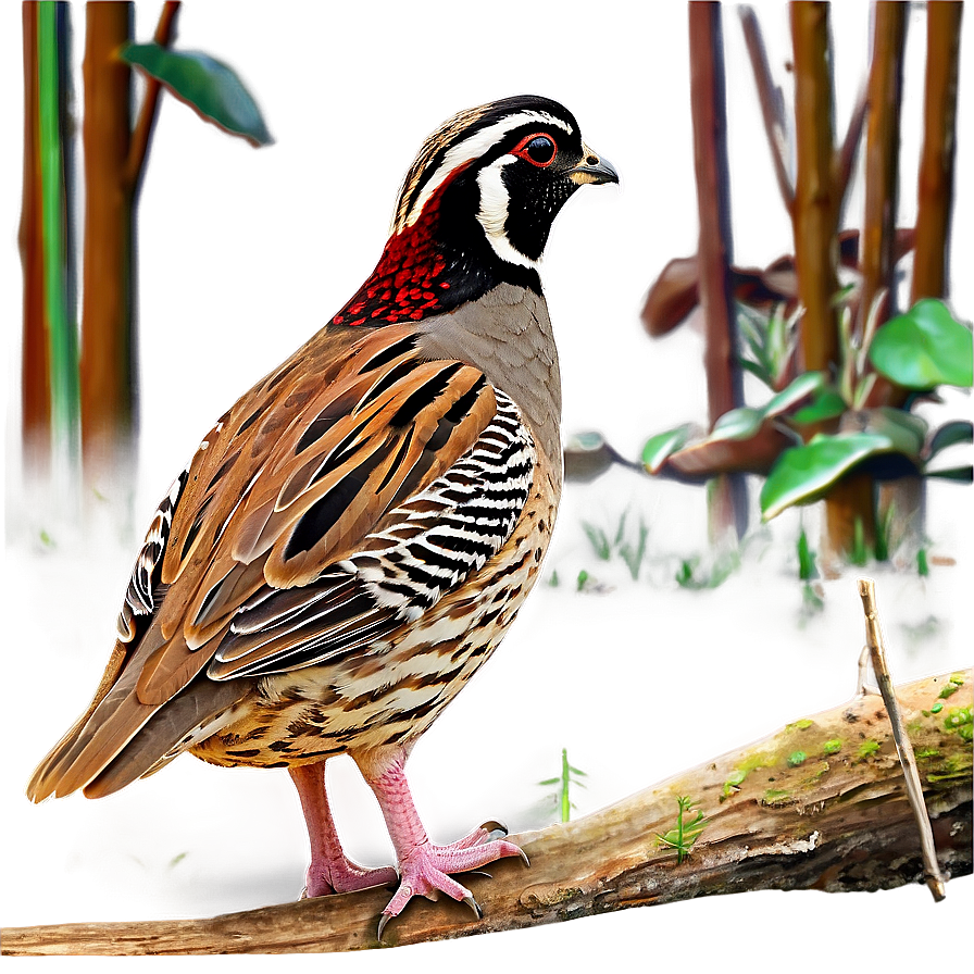 Quail In Nature Scene Png Tye PNG Image