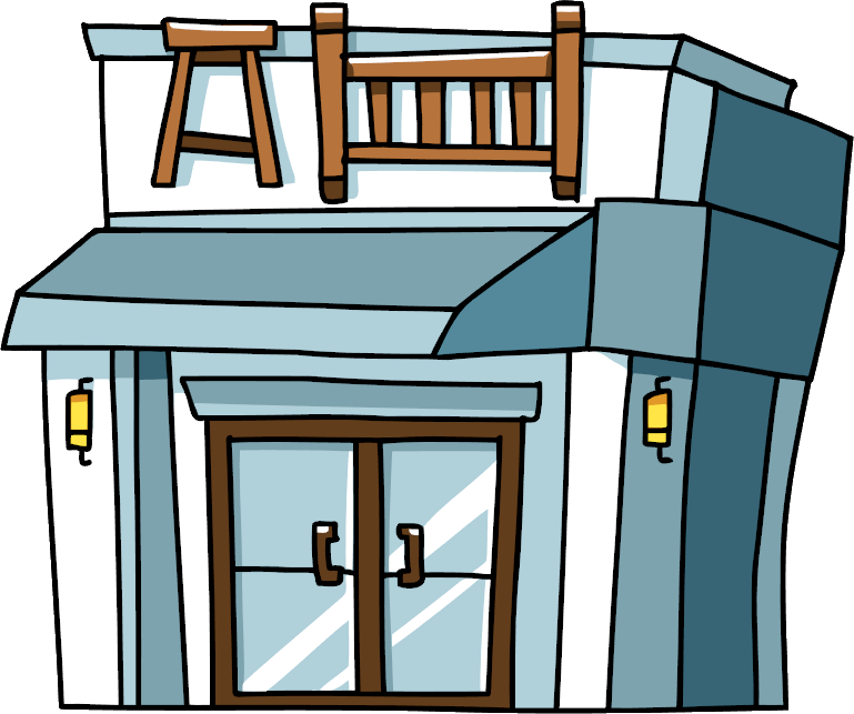 Quaint Animated Storefront PNG Image