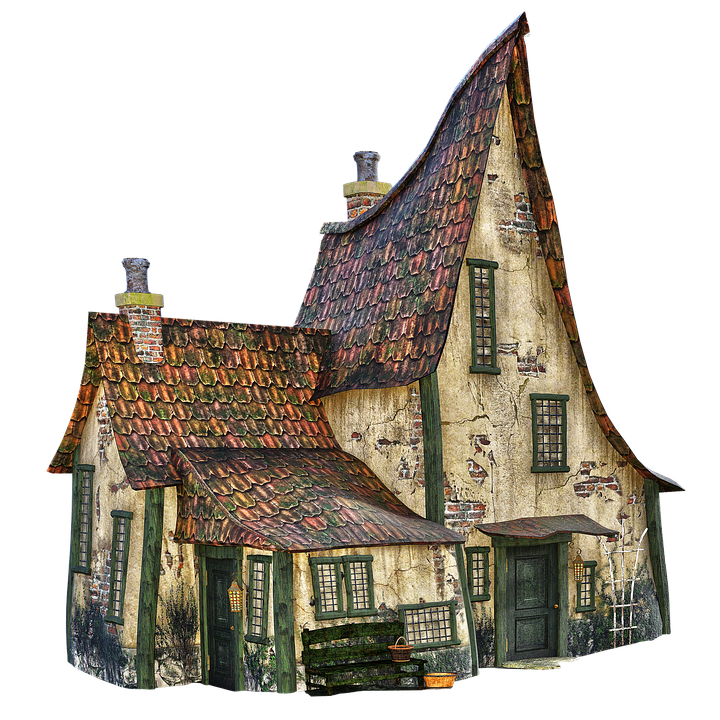 Quaint Old European House PNG Image