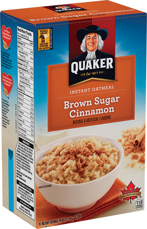 Quaker Instant Oatmeal Brown Sugar Cinnamon Box PNG Image