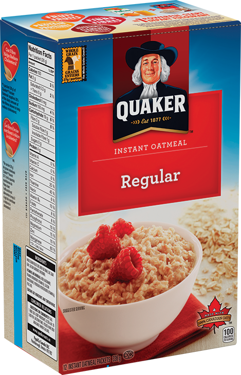 Quaker Instant Oatmeal Regular Box PNG Image