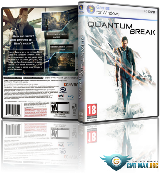 Quantum Break P C D V D Cover PNG Image