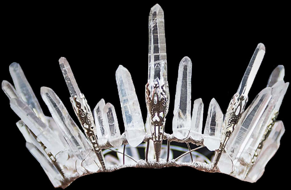 Quartz Crystal Crown Jewelry PNG Image