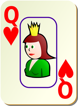 Queenof Hearts Playing Card PNG Image