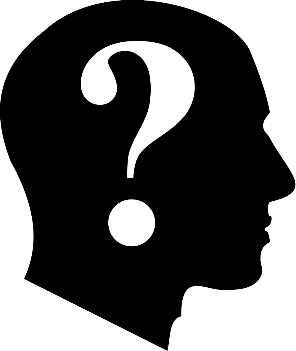 Question Mark Head Silhouette PNG Image