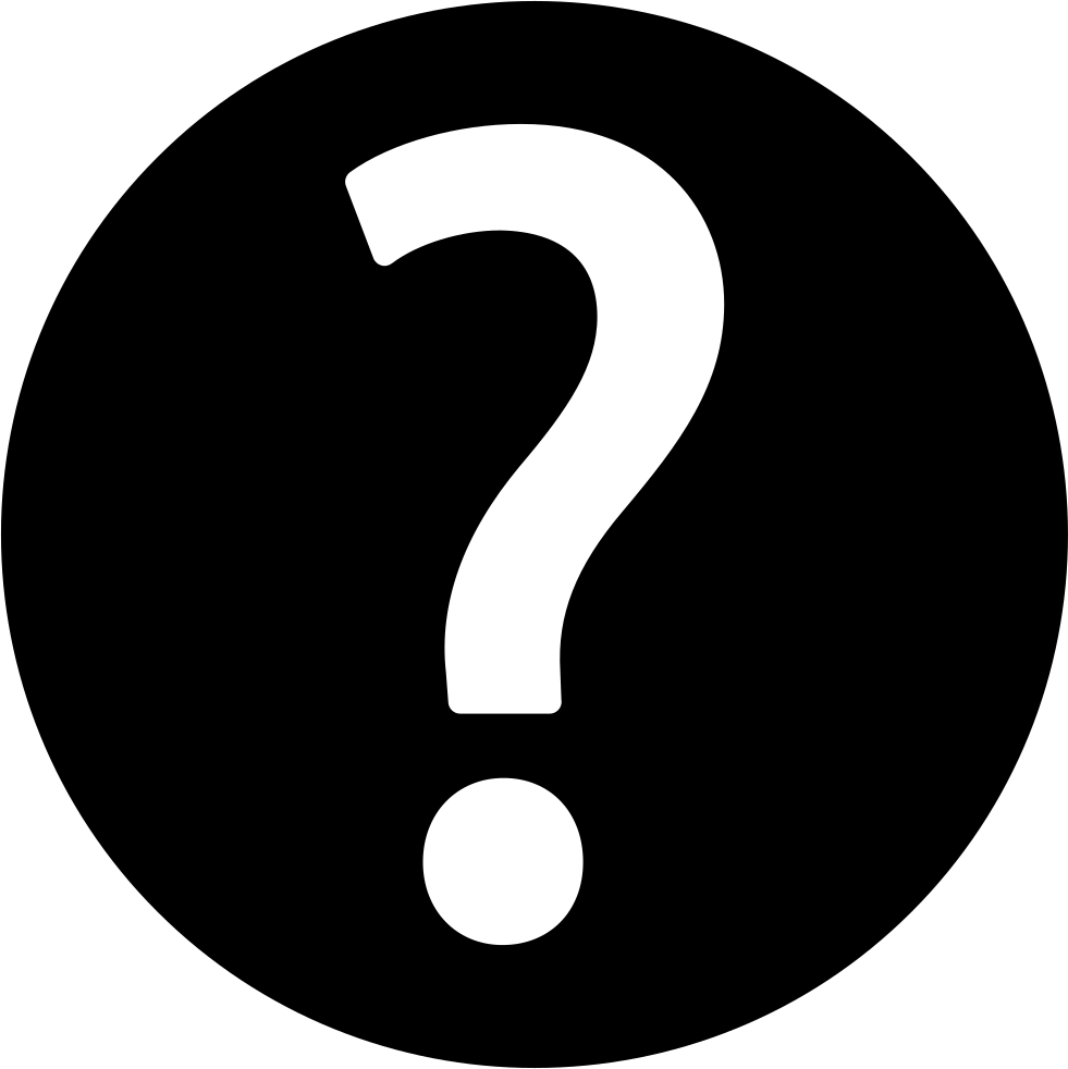 Question Mark Icon Black Background PNG Image