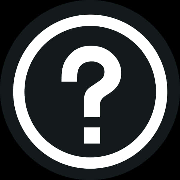 Question Mark Icon Blackand White PNG Image