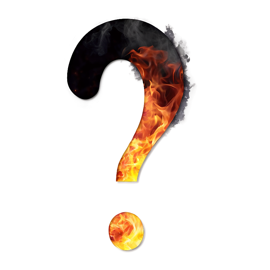 Question Mark In Fire Png 04292024 PNG Image