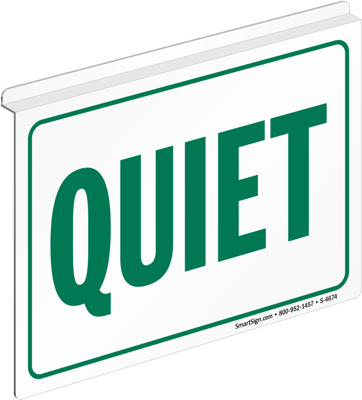 Quiet Sign3 D View PNG Image